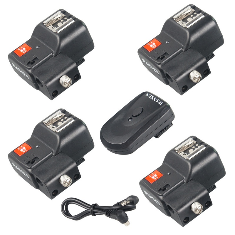 Wansen – 4 chaînes Radio sans fil Speedlite, déclencheur de Flash avec support de parapluie pour Canon Nikon Pentax Olympus