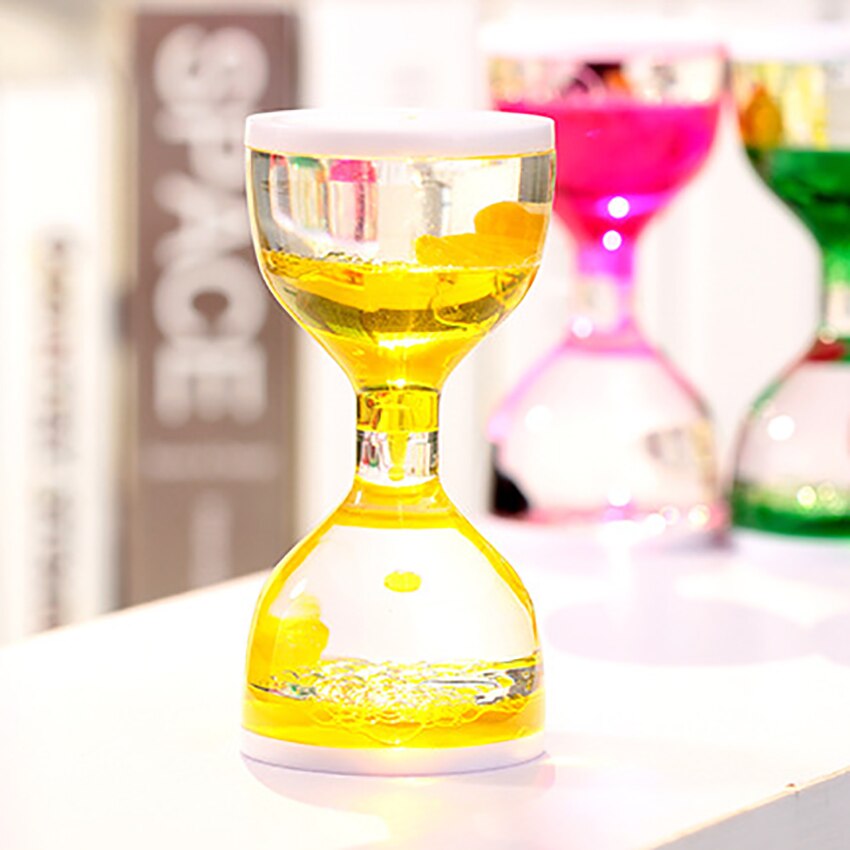 Minuteur à mouvement de mouvement liquide | Jouet de bureau, créatures marines flottantes, minuterie de liquide, sablier pour jeu sensoriel