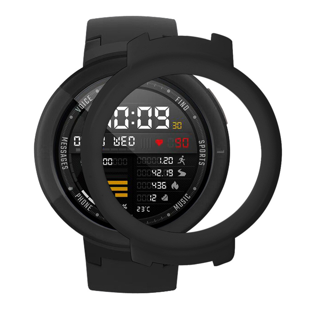 Funda protectora para reloj Huami Amazfit Verge Youth, funda de protección completa para PC, Protector de pantalla, cubierta de parachoques: B