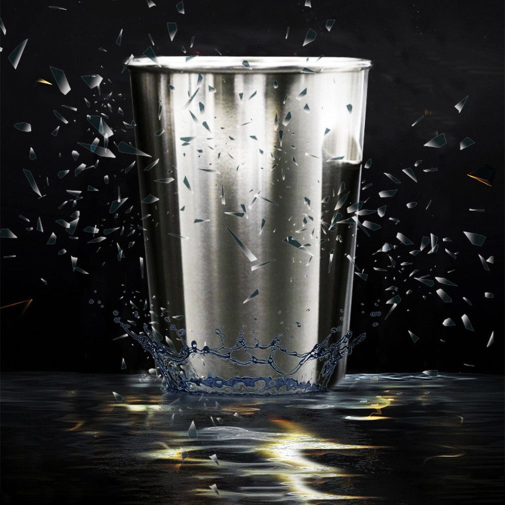 Stainless Steel Mouth Glass Spirit Glass Shatter-Resistant Children'S Water Glass White Wine Glass 30Ml50Ml180Ml320