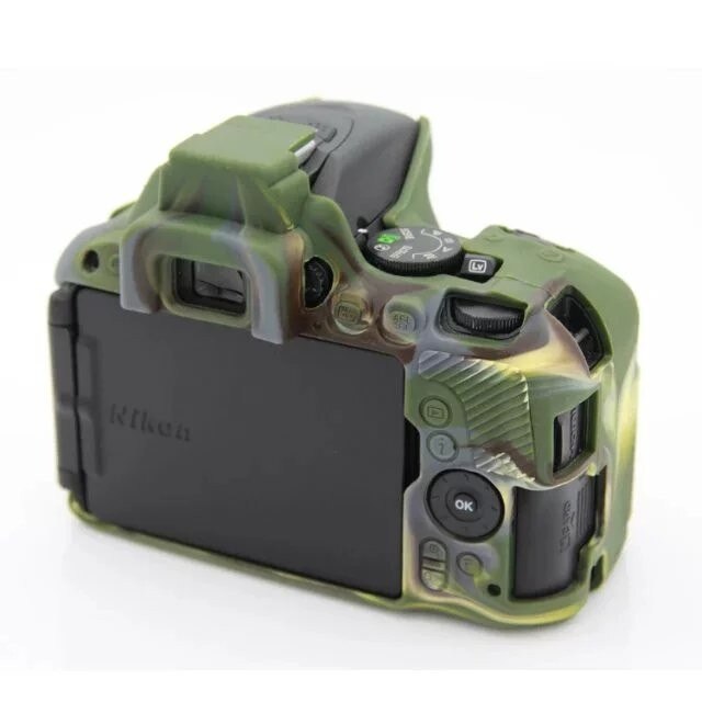 Funda suave para cámara de vídeo, para Nikon D5500 D5600, funda de silicona de PVC, bolsa de cámara, piel de goma
