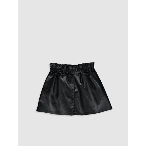 Conjunto de ropa de para niñas, Falda corta de piel, informal, a la ,