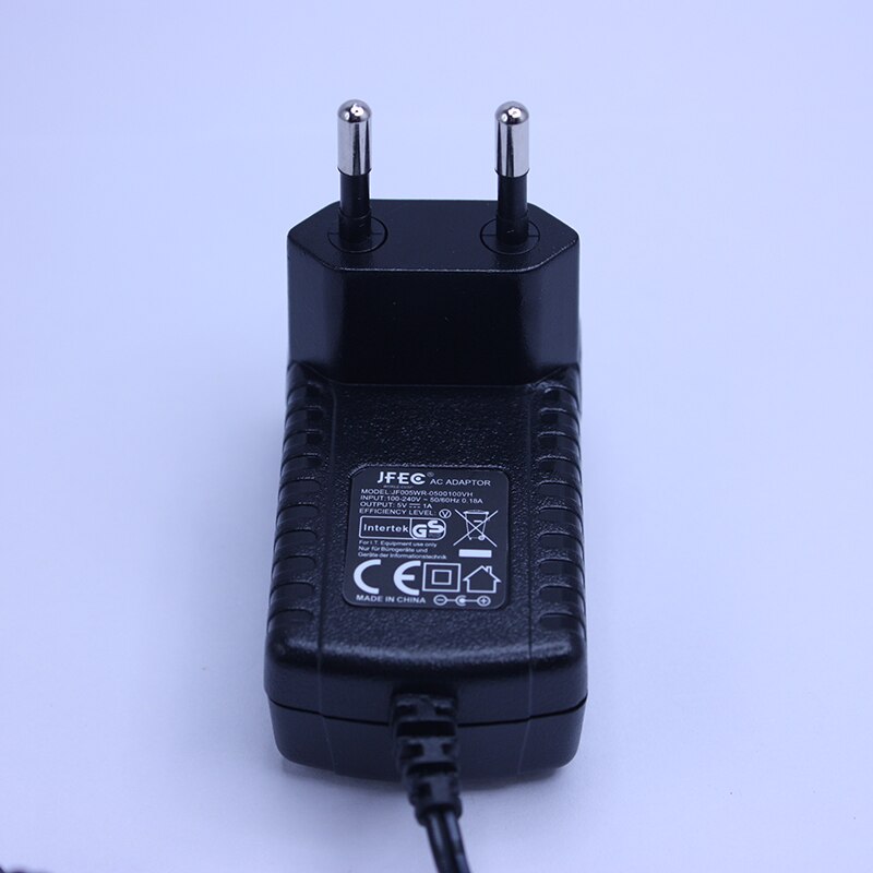 2 sztuk zasilacz certyfikat CE 5V1A ładowarka standard ue przejściówka adapter gniazdo dla AC 100-240V DC 5V 1A