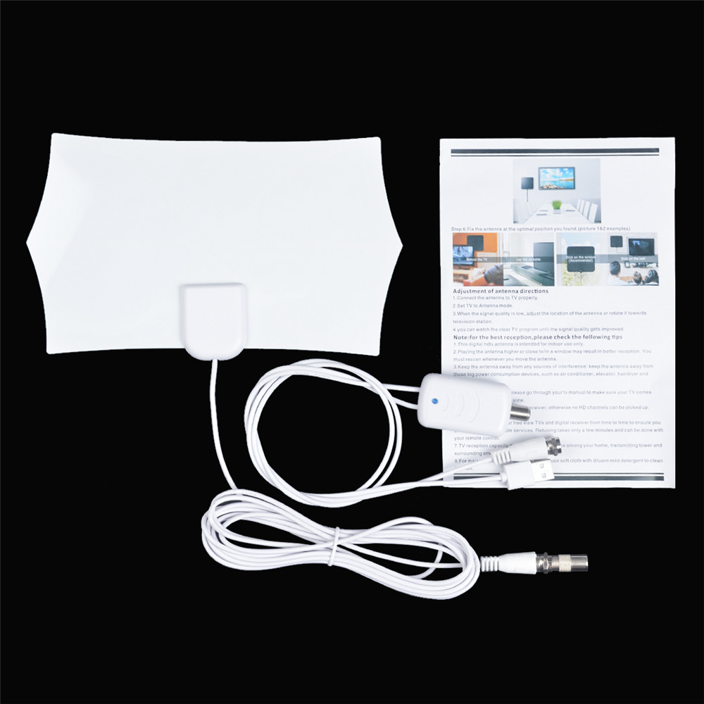 Kebidumei-antena Digital para TV HD 4K, receptor de señal HDTV 300 P para interiores, con rango de 1080 millas, amplificador para VHF UHF
