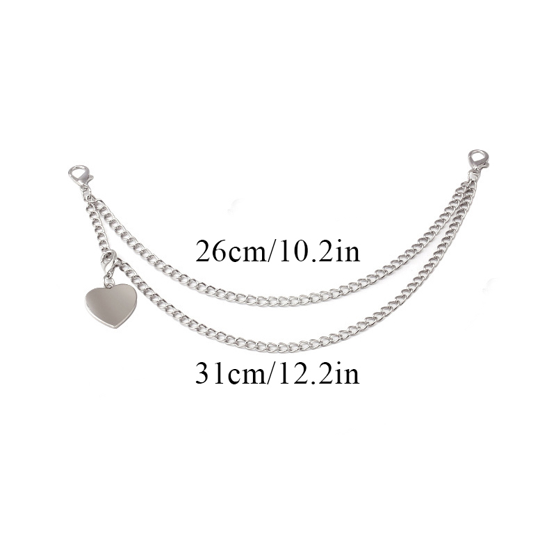 Cadena de Metal multicapa para bolso, asas DIY, mariposa, corazón, estrella, colgante, cadena de bolso de hombro, accesorios de bolsa de repuesto, cadena de perlas: Chocolate