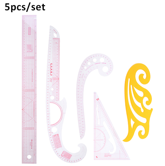 13pcs/set French Curve Sewing Set Sewing Ruler Multi-functional Sewing Tools Cutting Ruler Clothing Sample Metric Yardstick: 02