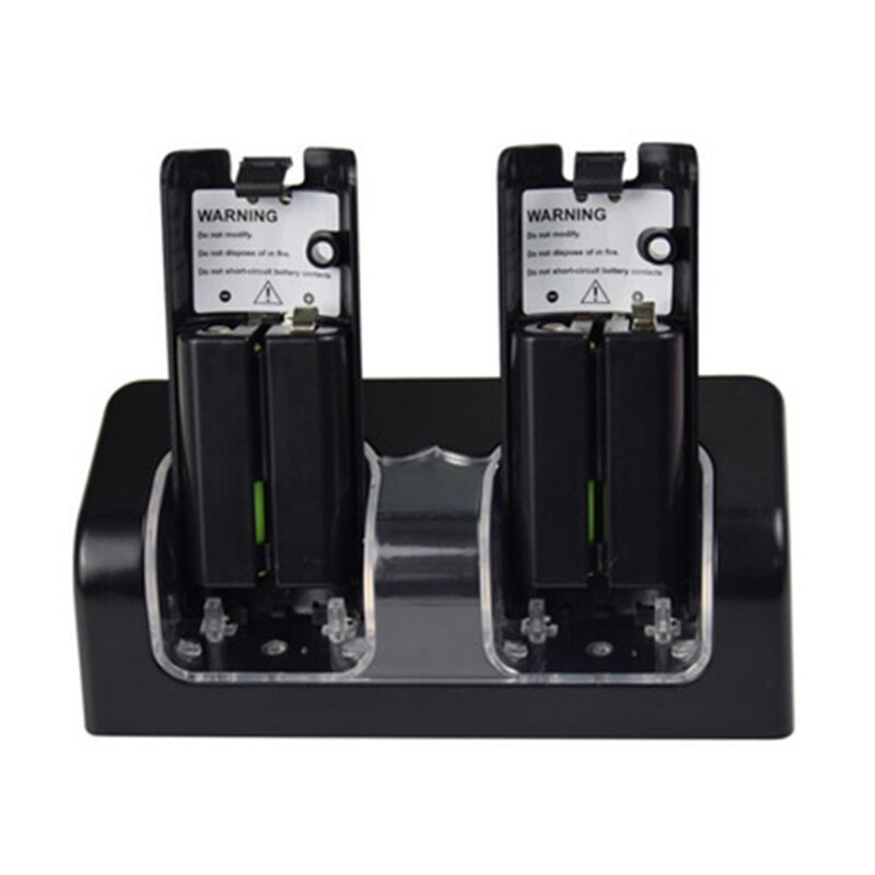 2 Poorten Laadstation Houder Voor Wii, controller Dock Station Charger Met 2X2800Mah Oplaadbare Batterij &amp; Usb Kabel