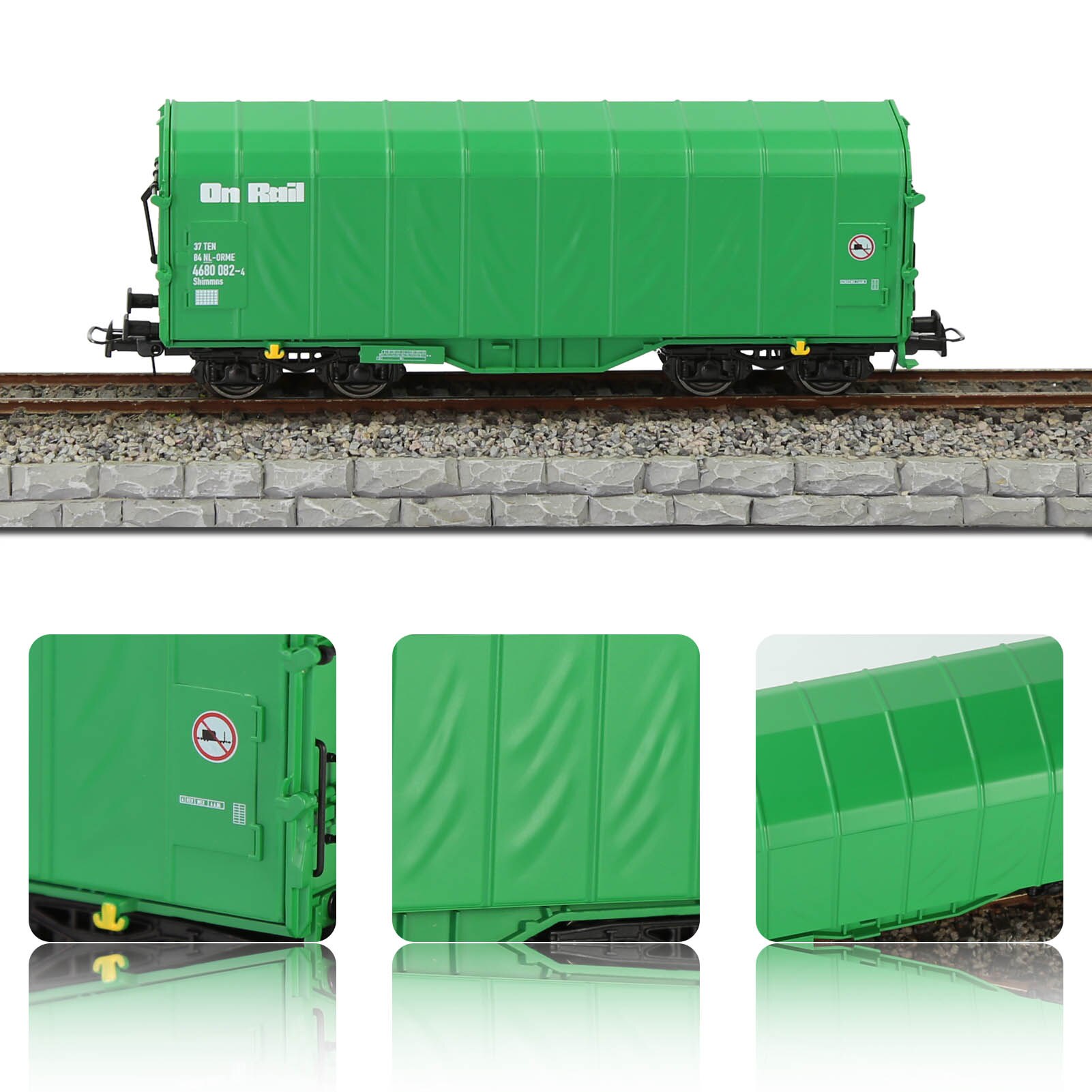 1pc Model Railway HO Scale 1:87 Boxcar Model Trains Wagon C8762