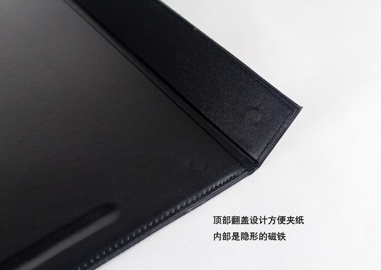 Large! PU Leather Office Home Working Desk Set Pad Clipboard Meeting Roon Large Clipboard Pen Pencil Holder Stand