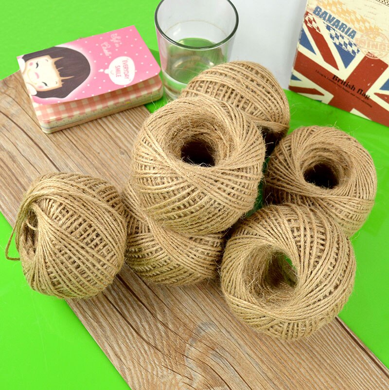 Natural Decor 90m Craft Twine Hemp Burlap String Twisted Jute Cord Rope Durable Rope Hanging Ornaments and Decoration