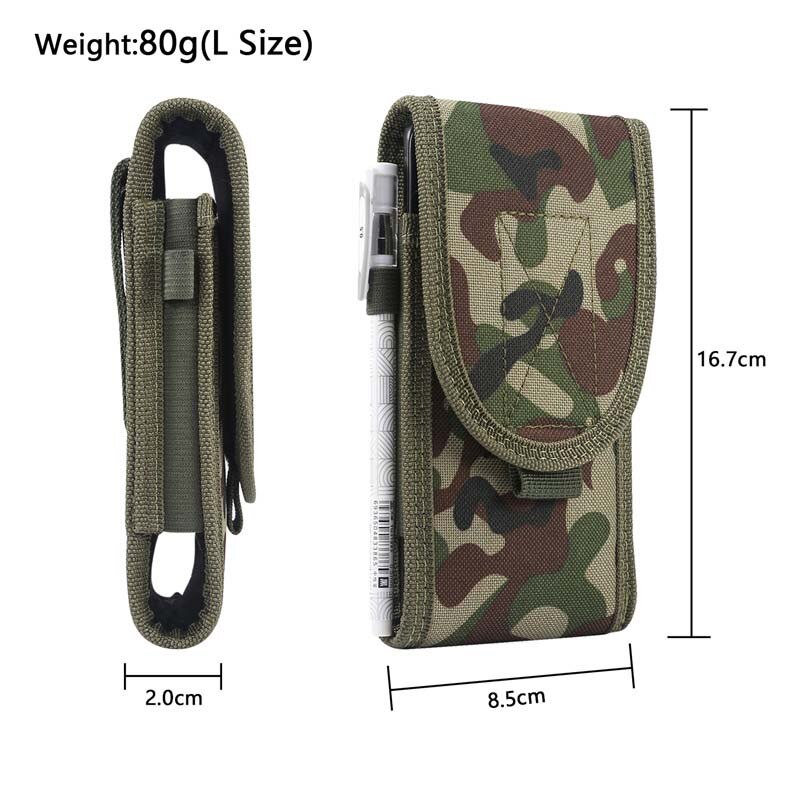 Universal Phone Case Pouch Belt Holster Leather Cover for Iphone Samsung Nylon Durable Mobile Phone Bag 4.0 Inch - 6.7 Inch