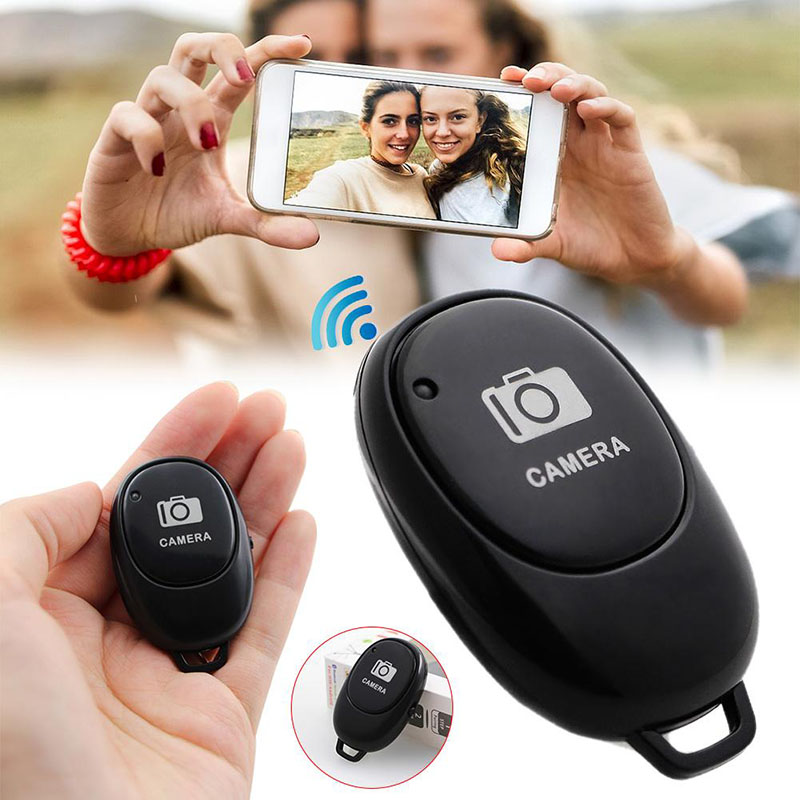 Mini Bluetooth-Compatibele Afstandsbediening Knop Draadloze Controller Zelfontspanner Camera Stok Ontspanknop Telefoon Selfie