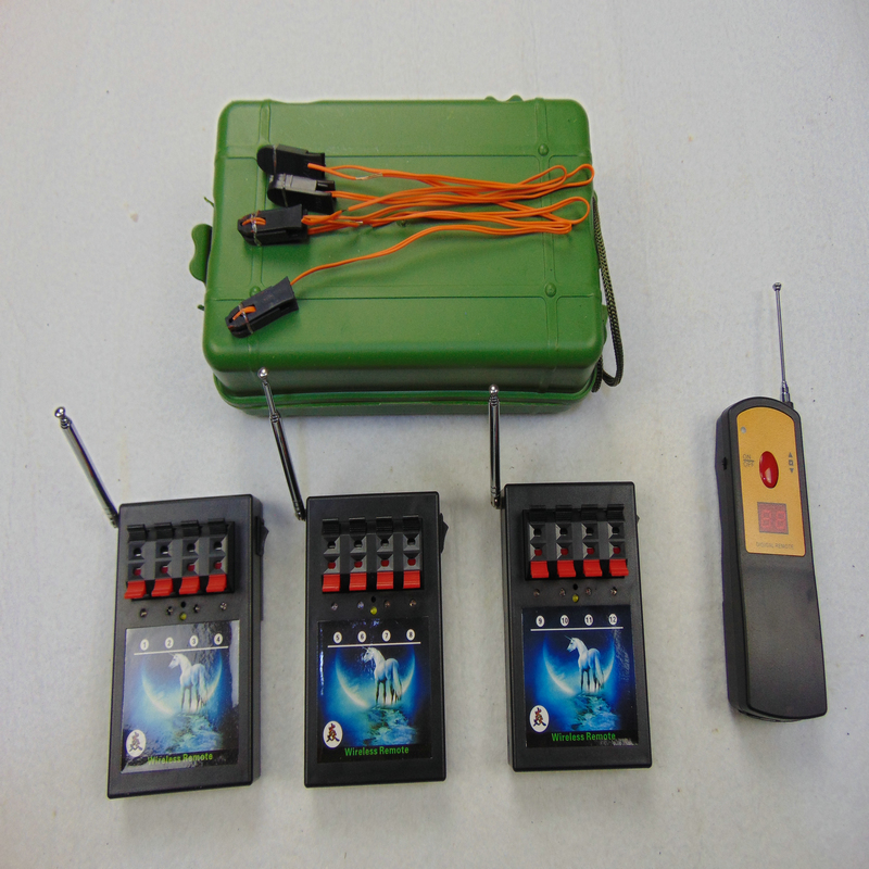 24 sinais fogos de artifício sistema iluminação controle remoto receptor ZY04R-3 máquina casamento sem fio frio led fonte festa palco: 9