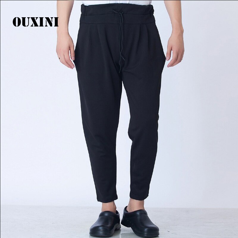 Pantalones de chef y camarero para hombre, pantalones de trabajo ultrafinos y transpirables, para hotel y restaurante, Verano