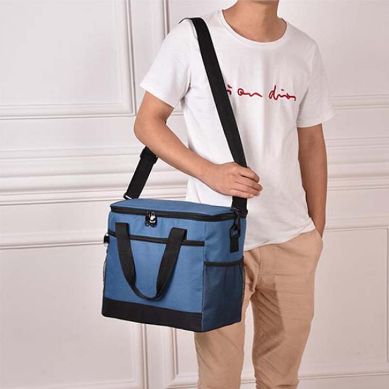 Bolsas de almuerzo térmicas, Bolsa Aislante de tela impermeable, para almacenamiento de alimentos, para la compra, 2 tamaños