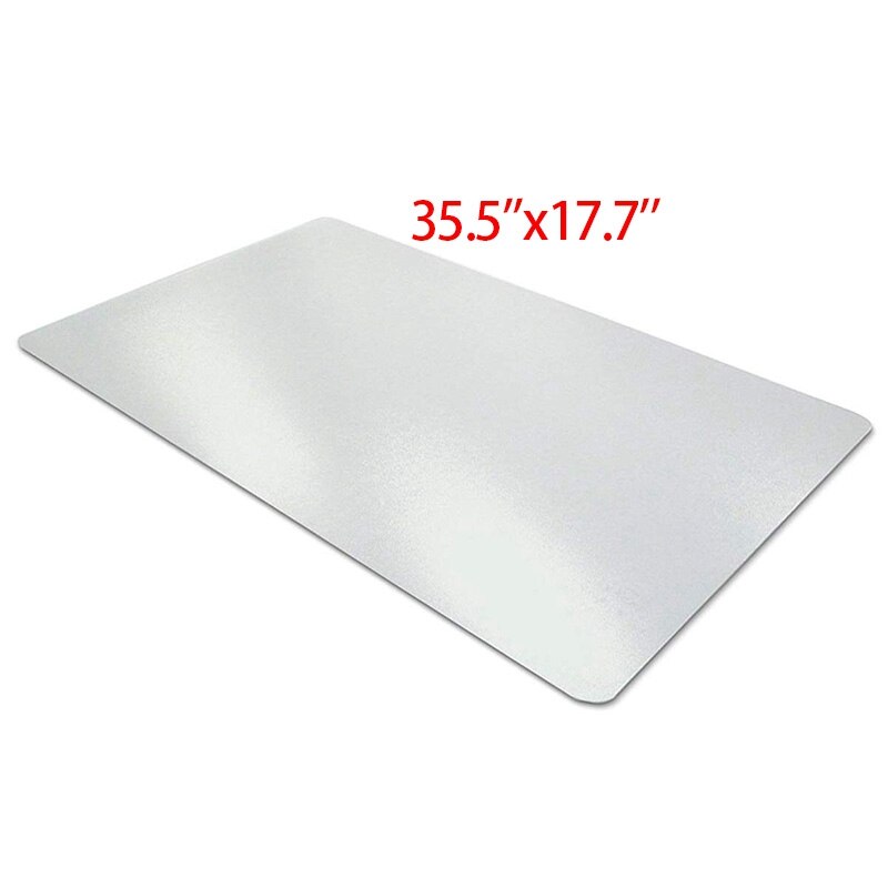 Clear Desk Pad, 35.5 inch X 17.7 inch Non-Slip Textured PVC Soft Desk Writing Mat - Round Edges Desk Protector