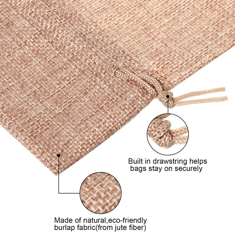 12 bolsas de arpillera para vino, bolsas de yute para botellas de vino con cordones, bolsas de reutilizables para vino con etiquetas para fiestas, degustación ciega Birt