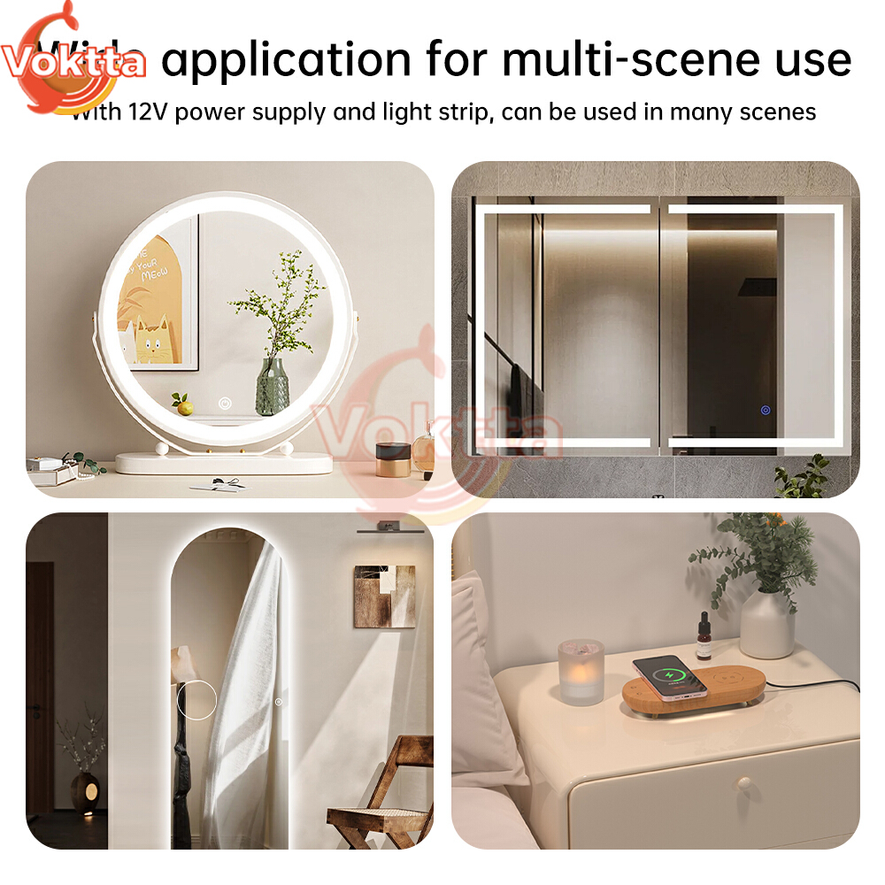 Dc 5-12v 3a 36w intelligent berøringsbryter led-lys dobbel fargetemperaturjustering kompakt berøringsplatebryter