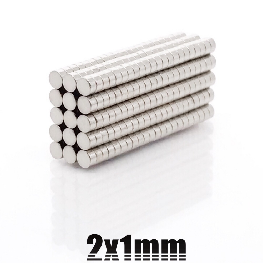 100 pcs N35 2*1mm 2x1mm Kleine Super Sterke Magneet Krachtige Neodymium Zeldzame Aarde Permanente magneten 2x1
