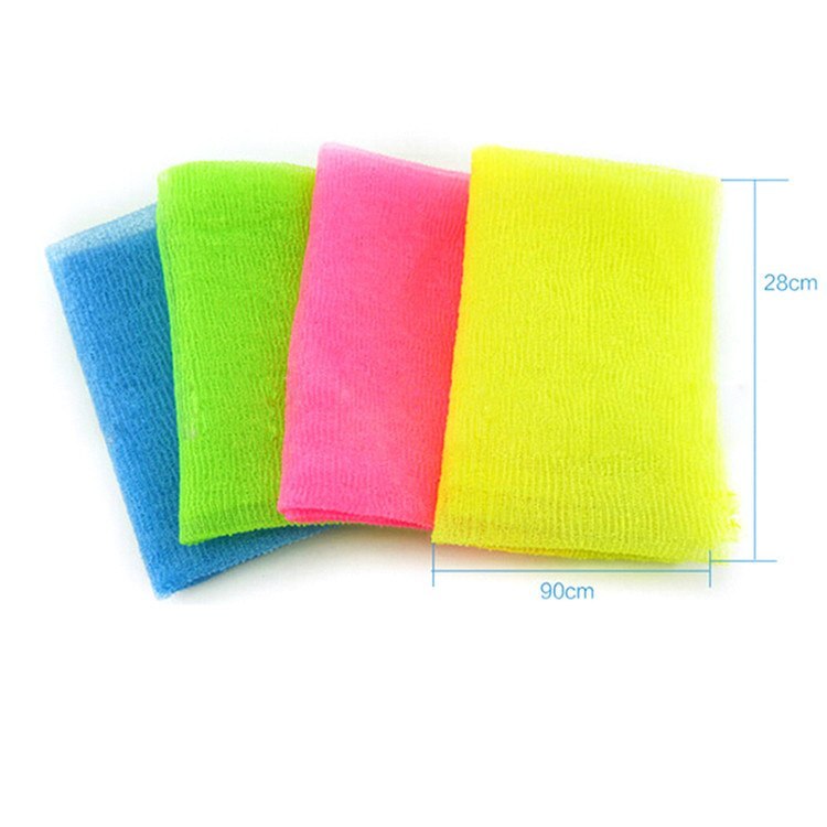 Nylon mesh badekar bruser kropsvask ren eksfoliere pust skrubbe håndklæde klud skrubber sæbeboble til badet som loofah 1pc