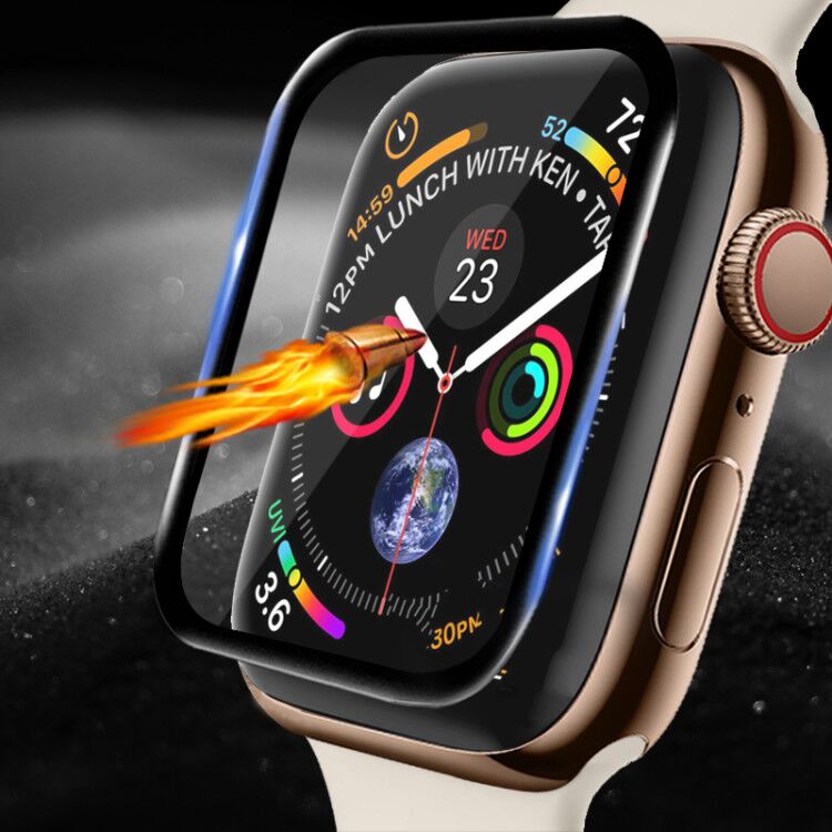 3d kant hd herdet glass for apple watch serie 3 2 1 38mm 42mm skjermbeskytter film for iwatch 4/5/6/se 40mm 44mm full lim