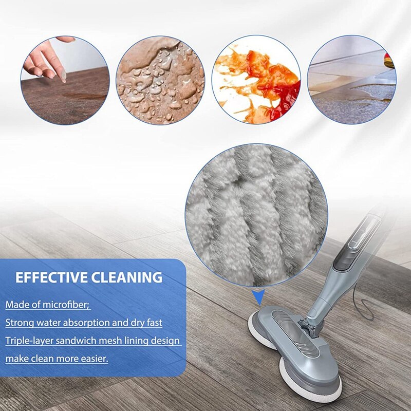 -4 Pack Mop Pads Replacement For Shark S7000 Series, S7000 S7000AMZ S7001 S7001TGT Steam &amp; Scrub All-In-One Scrubbing Mop