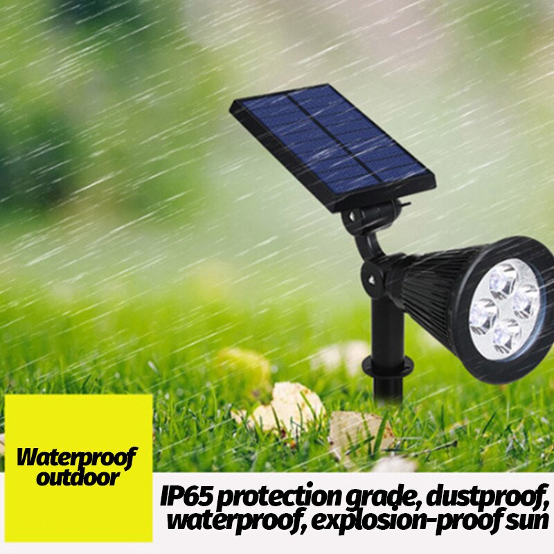 Solar Outdoor Spotlight Landscape Yard Decor Lawn Lamps IP65 Garden Lighting LED Spot Light Home Courtyard Street Light