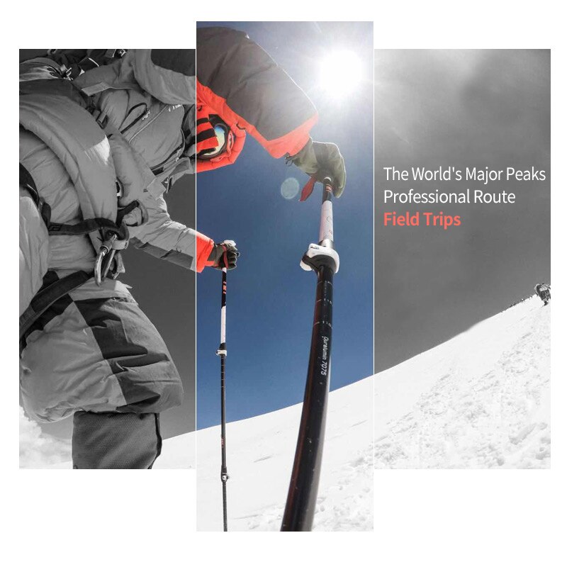 TMT Trekking Pole Mount Everest Hiking Walking Stick Strong Lightweight Aluminum Sticks Adjust Flip-Lock Portable Cane Holder