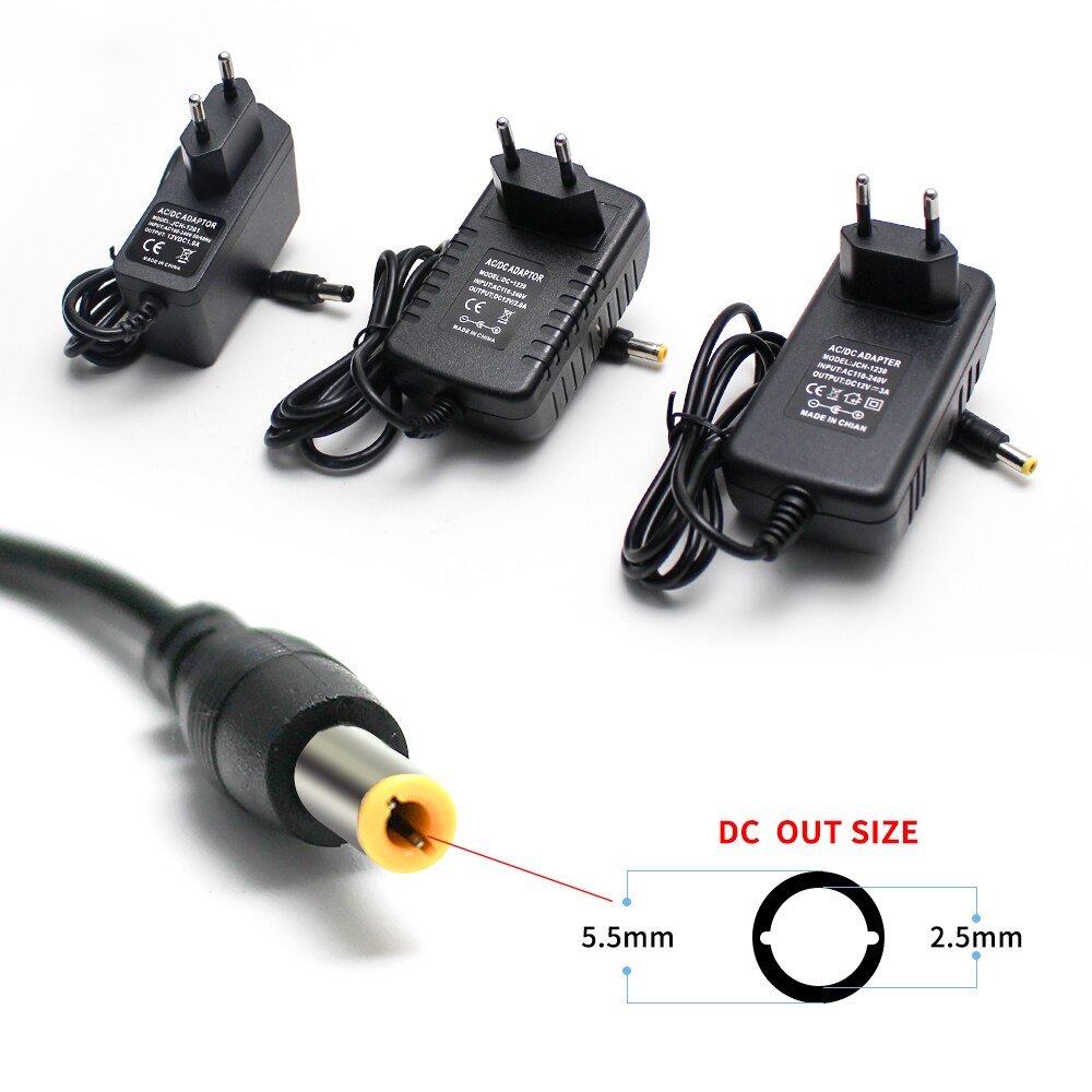 Ac/Dc Adapter 220V Naar 12 V Voeding Verlichting Led Transformator 12 Volt 1A 2A 3A 5A 6A 8A 10A Schakelaar Oplader Adapter Eu Ons