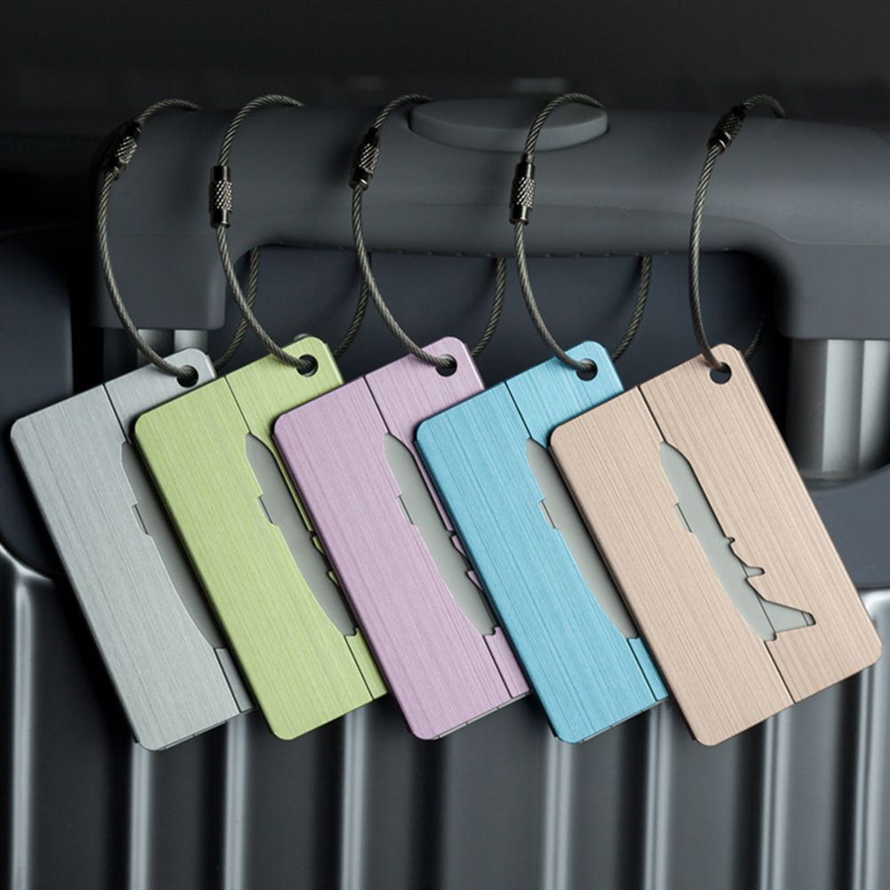 Travel Accessories Aluminum Luggage Tags Suitcase ID Address Holder Airplane Baggage Boarding Portable Label