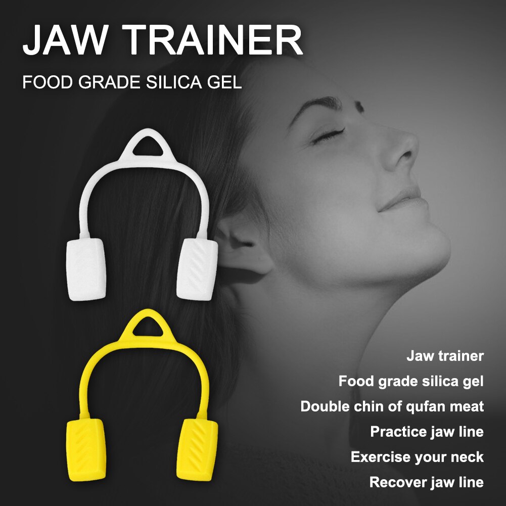 Jaw Line Trainer Mandibular Exerciser Men Women Silicone Jawline Fitness Equipment Facial Neck Toning Chew Bite Training Ball