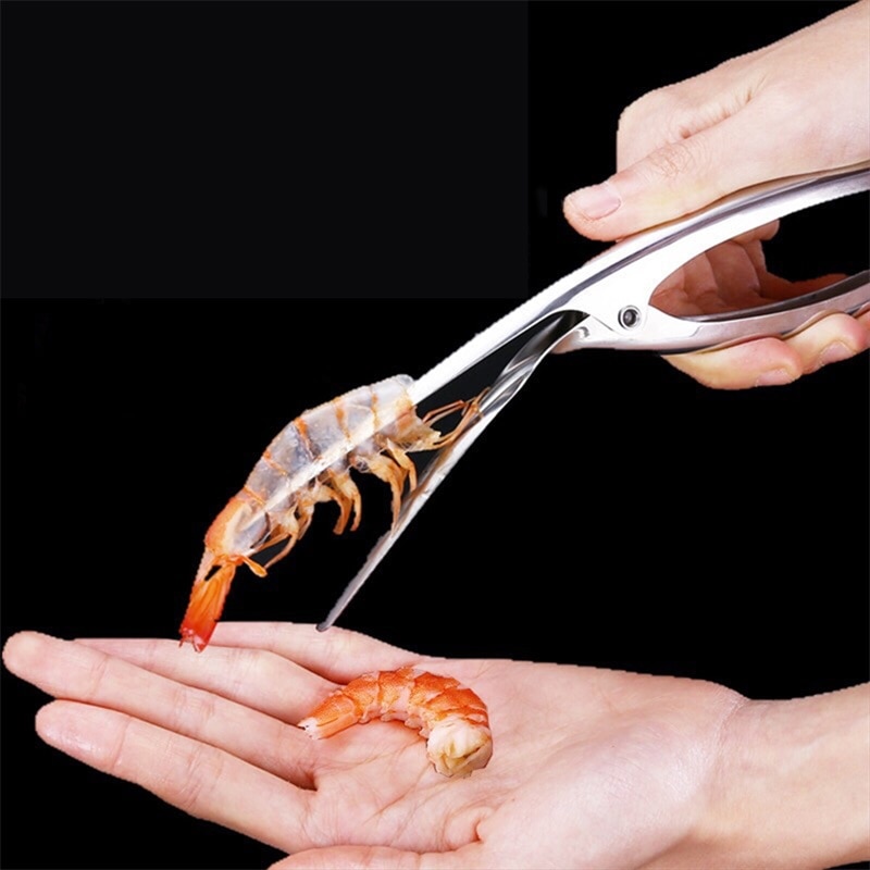 Shrimp Peeler Stainless Steel Prawn Peeler Shrimp Deveiner Peel Device Kitchen Tools Table Accessories