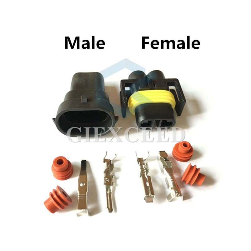 2 Sets 2 Pin 12124819 Female Male 880 Plug Connector Fog Lamp Light H11 H8 H9 Lamp Socket For Car