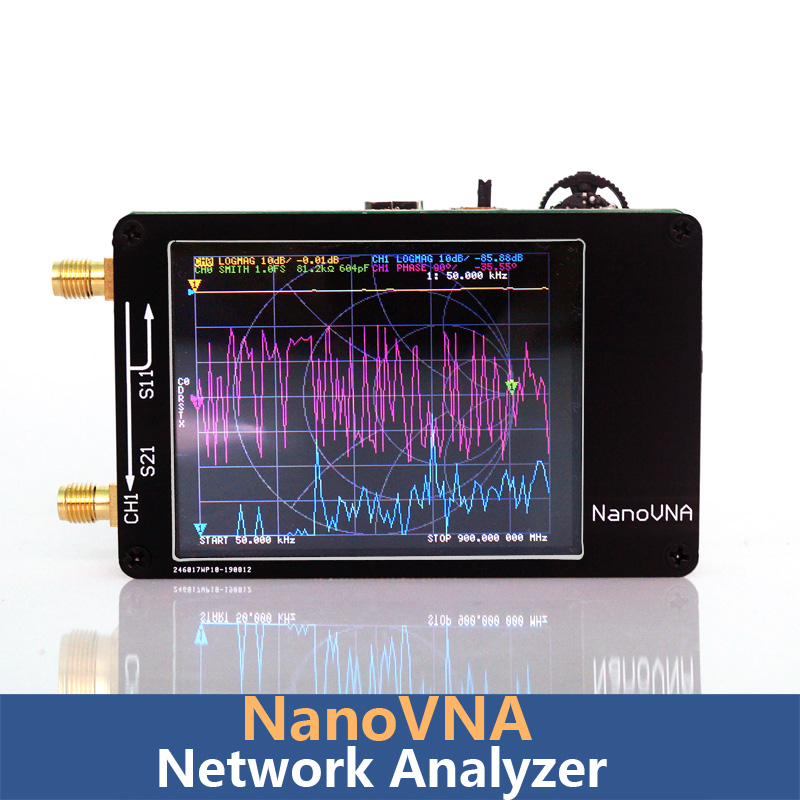 NanoVNA 50 KHz-900 MHz Vector Netwerk Analyzer Digitale Aanraken Screen Kortegolf MF HF VHF UHF Antenne Analyzer Staande wave