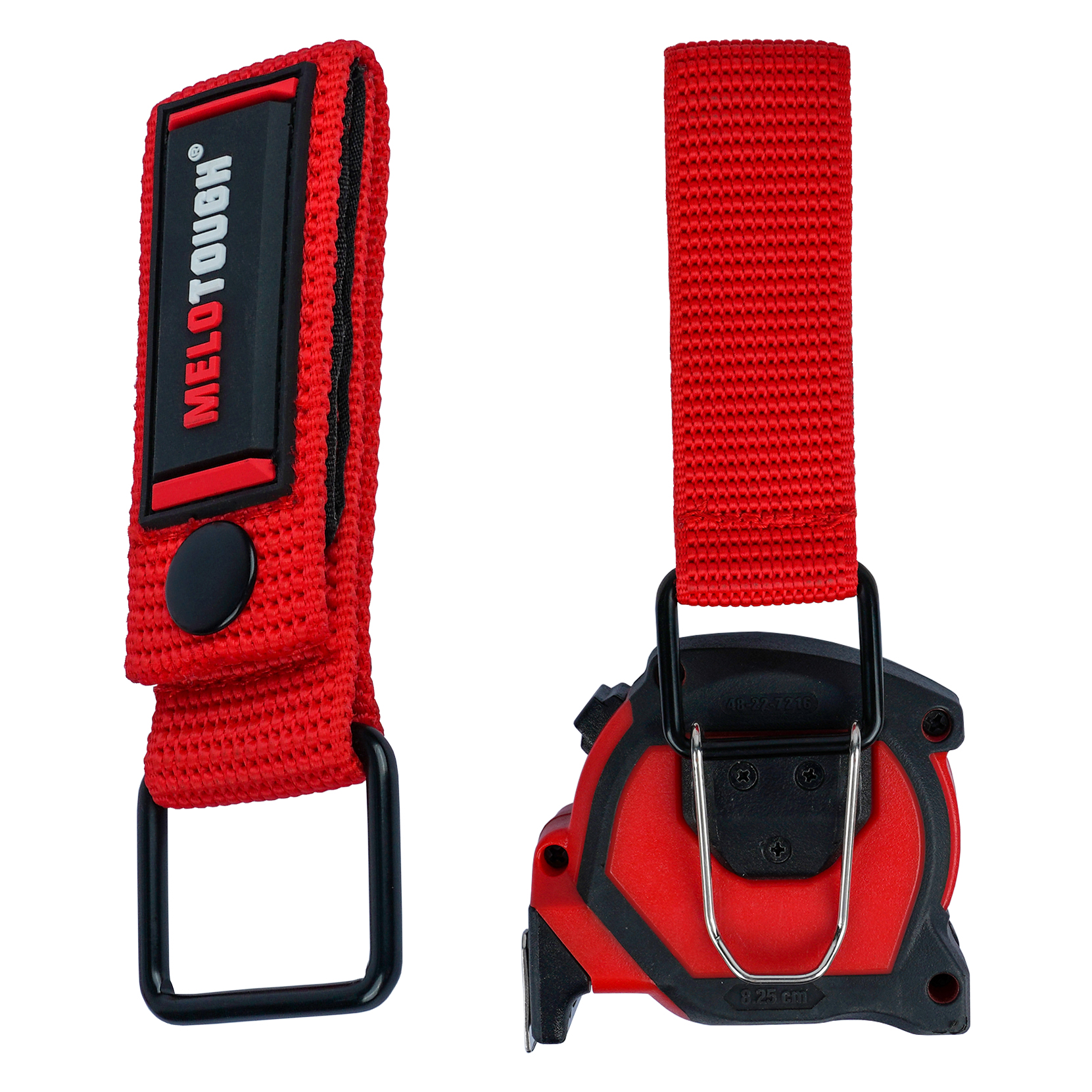 Meetlinthouder Meetlinthouder Boor Impact Tool Holster voor meetlint, boren, geknipt gereedschap: Rood