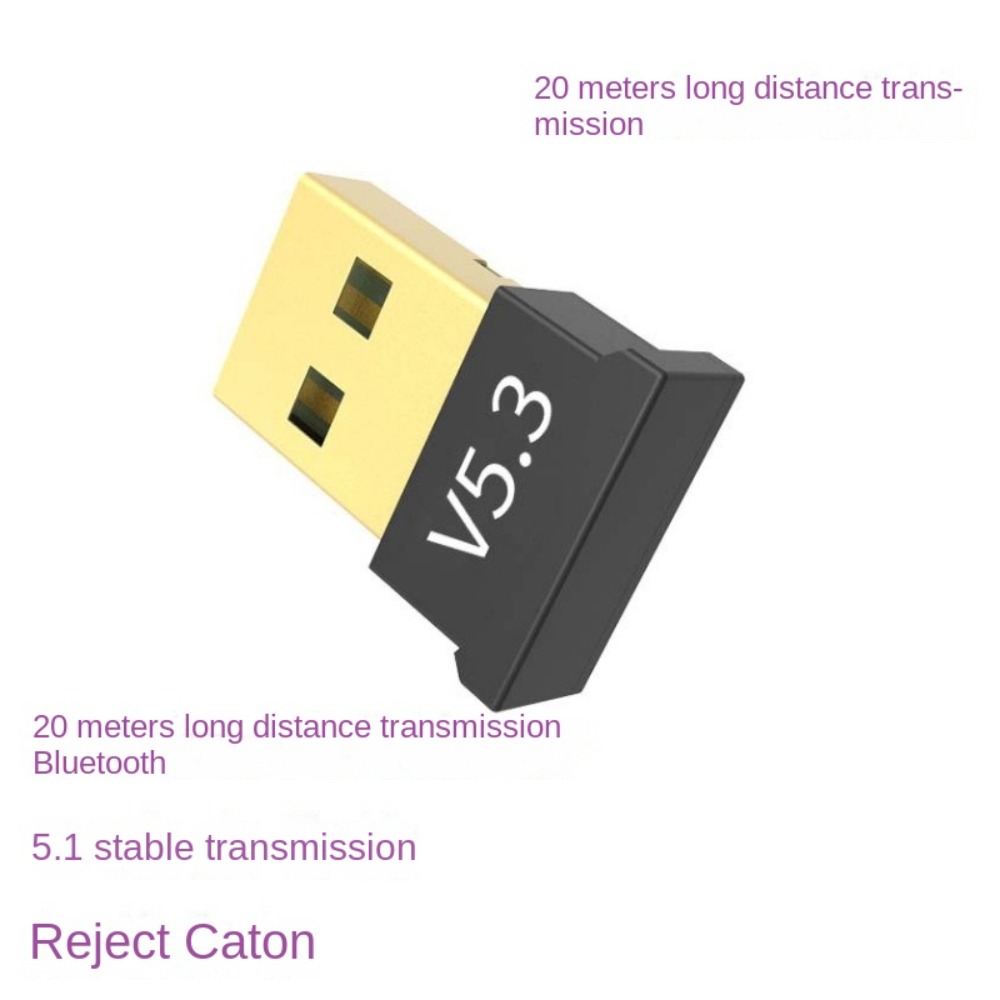 USB Bluetooth 5.3 Adapter Computer PC Laptop Tablets Transmitter Receiver Bluetooth Dongle 20M Wireless USB Bluetooth