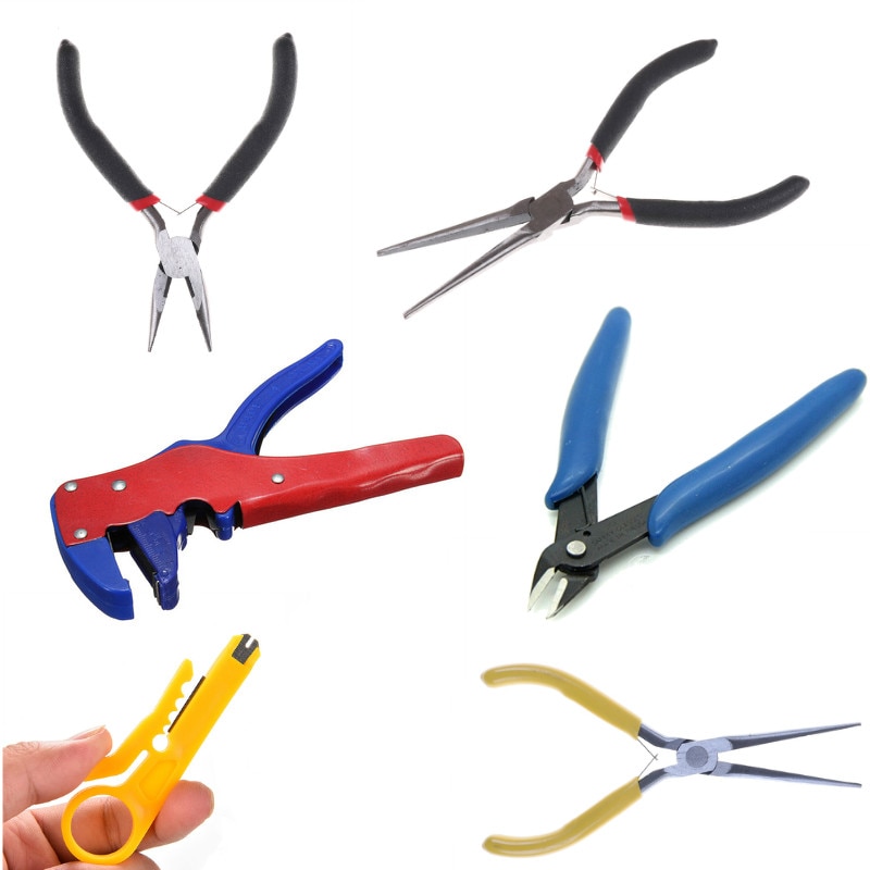 7 stijlen elektronische diagonale tang mini tang zijkniptang draadknipper krimptang multifunctionele handgereedschappen