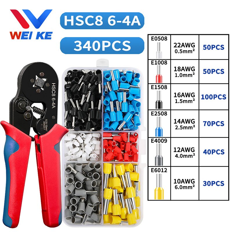 10 Cm 22AWG VE0508 Geïsoleerde Adereindhulzen Term... – Vicedeal