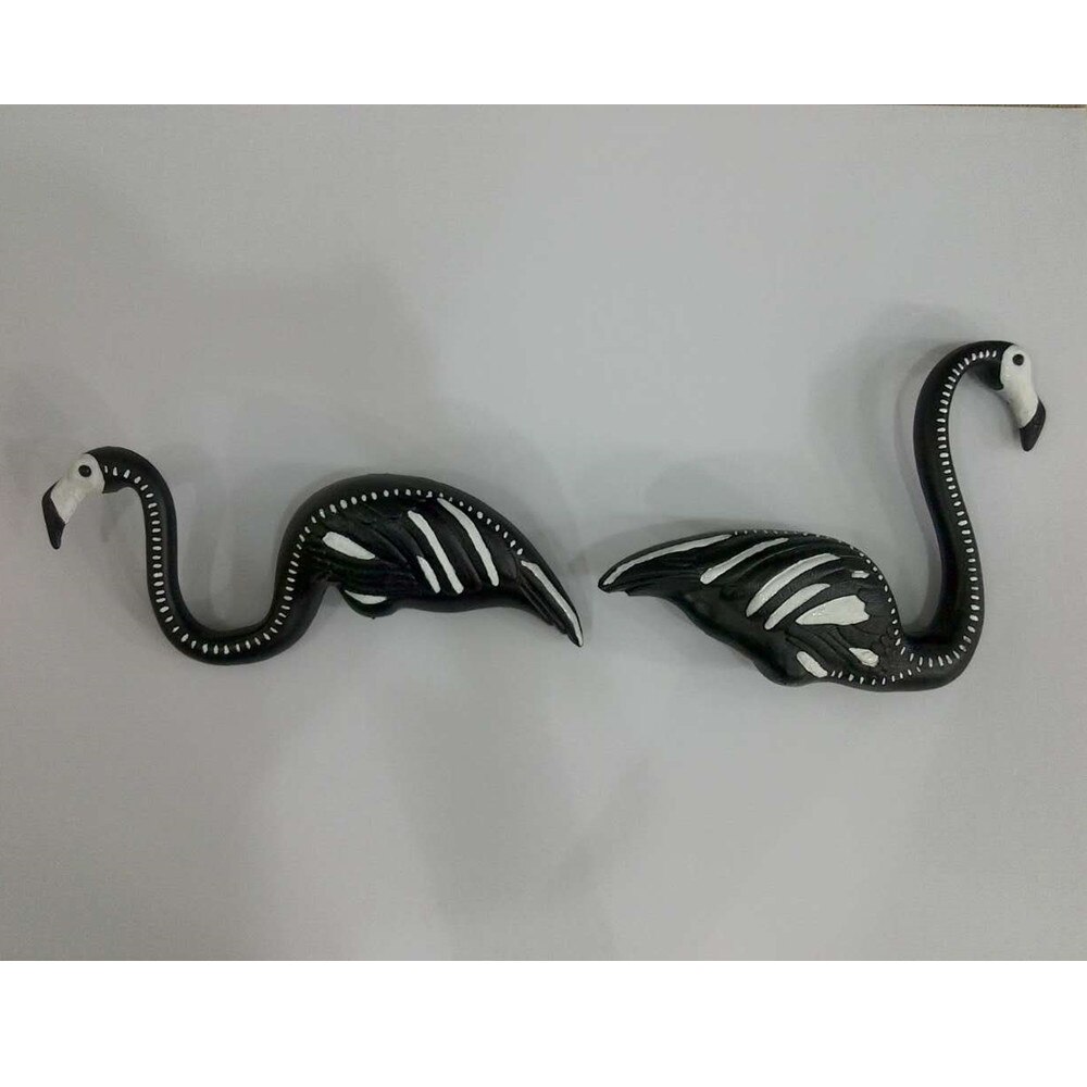 Black Skeleton Yard Flamingo Halloween Plastic Flamingo Gazon Decor Ornamenten Zombie Gazon Ornament