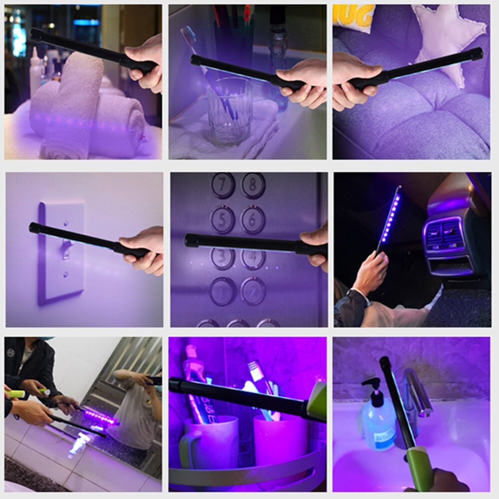 Portable Uv Disinfecting Light phone Sanitizing Handheld Uvc Led Sterlizer Wand Ozone Ultraviolet Germicidal Desinfection USB