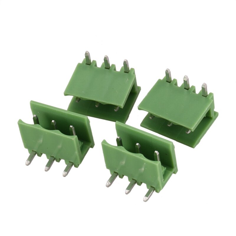 Switch Electronics 10-Pack 3-Way PCB Terminal Blocks – 5.08mm Pitch, 20A, Screw Type – Green