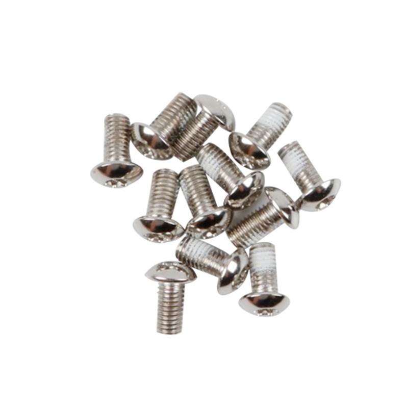 12 stk  t25 faste skruer farverige skiveskruer multifarve skivebremse rotorer bolte cykel bremse skiveskruer legeret stål bolt rotor: Hvid