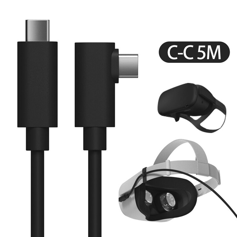 Câble Link vers USB 3.2 de type C, type-c pour casque VR Oculus Quest 1 2, adaptateur compatible avec les liens de transfert de données, charge rapide, 5 m