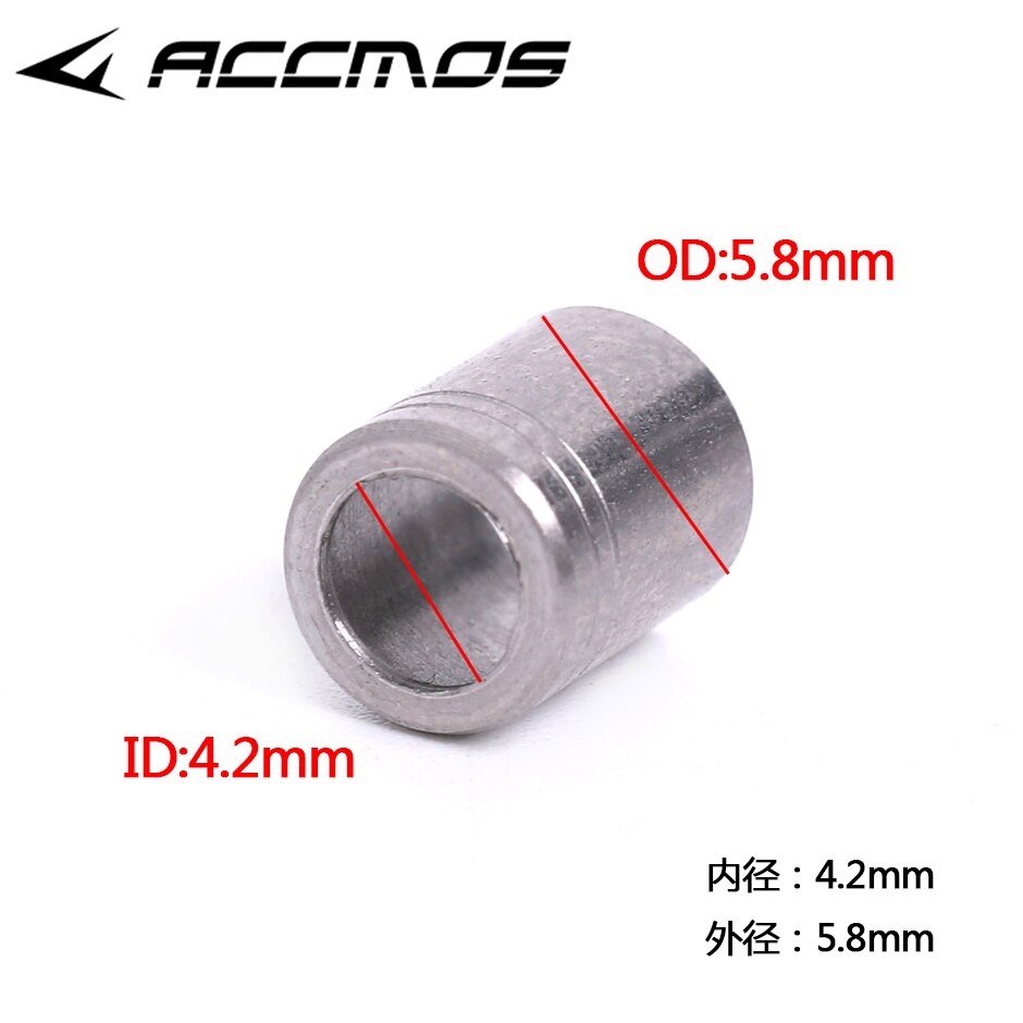 Anneau antidéflagrant en acier inoxydable, pour ID 4.2mm OD 5.25-6.1mm, protecteur d'arbre à flèche, 12/24 pièces: 24pcs OD 5.8mm