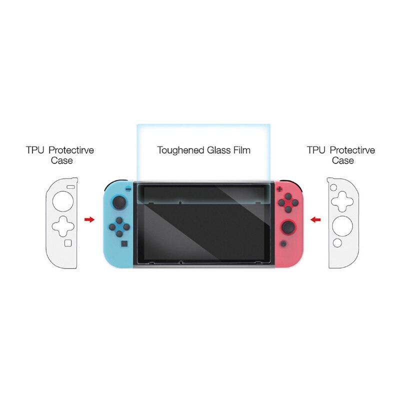 Super Game Kit Premium Gehard Glas Screen Protector Voor Nintend Schakelaar Screen Protector Voor Nintend Schakelaar Accessoires