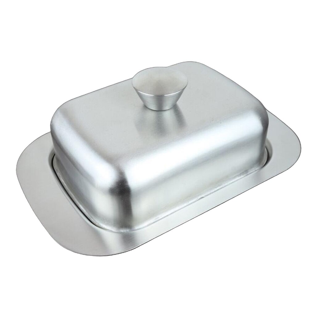 Butter Dish Stainless Steel Tray with Metal Lid for Butter Kitchen