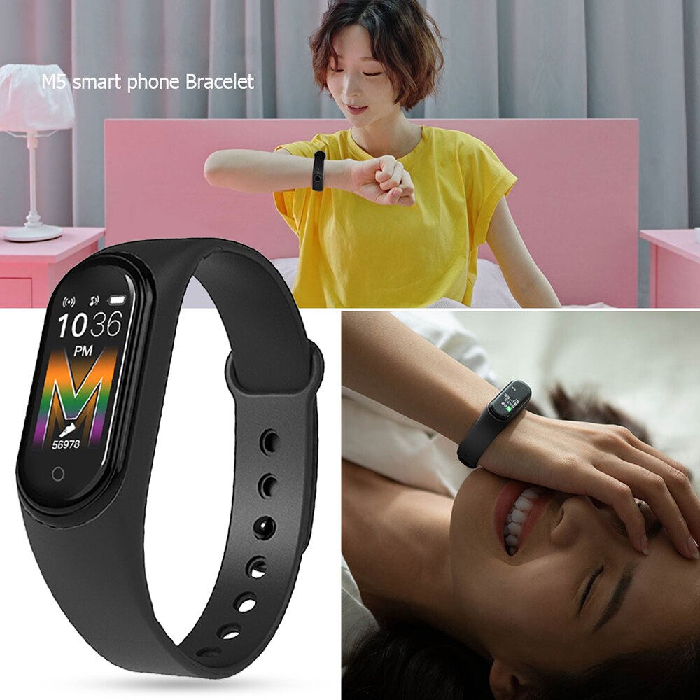 M5 Smart Bracelet Smarthwatch IP67 Waterproof Smart Watch Wristband Blood Pressure Watch Tracker Call Heart Rate Bluetooth Band