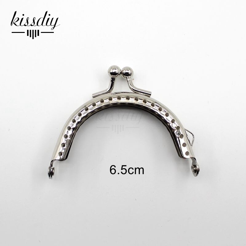 20 sztuk 6.5/8.5/10.5/12.5/15.5CM błyszczący srebrny podstawowe półkole torebka metalowa rama pocałunek blokada zapięcia DIY akcesoria robić toreb 5 rozmiar