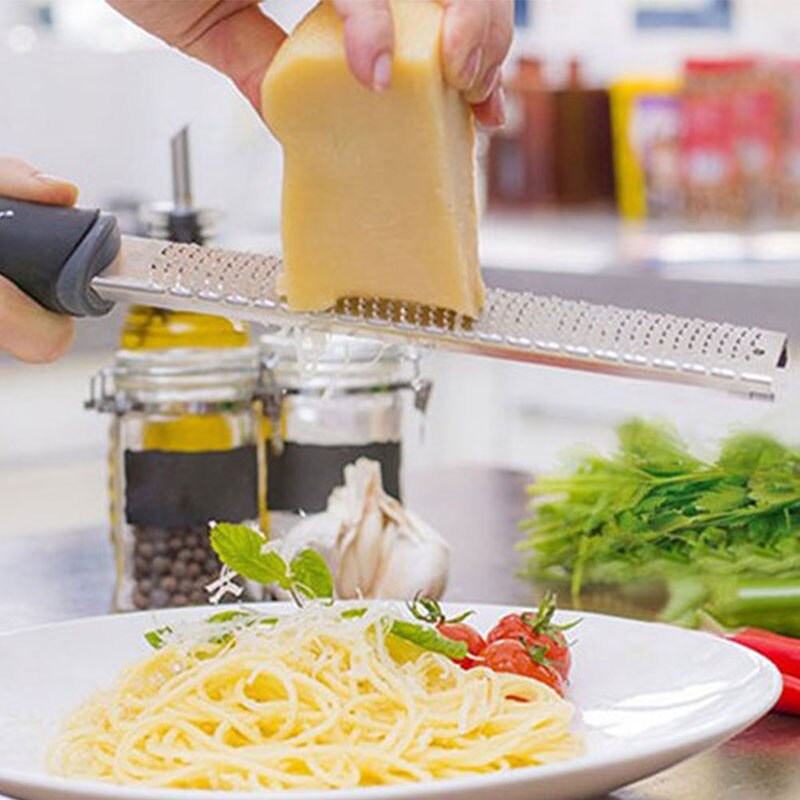 Rustfrit stål citrus citron blade ost rivejern parmesan ost citron ingefær hvidløg muskatnød chokolade grøntsager frugt