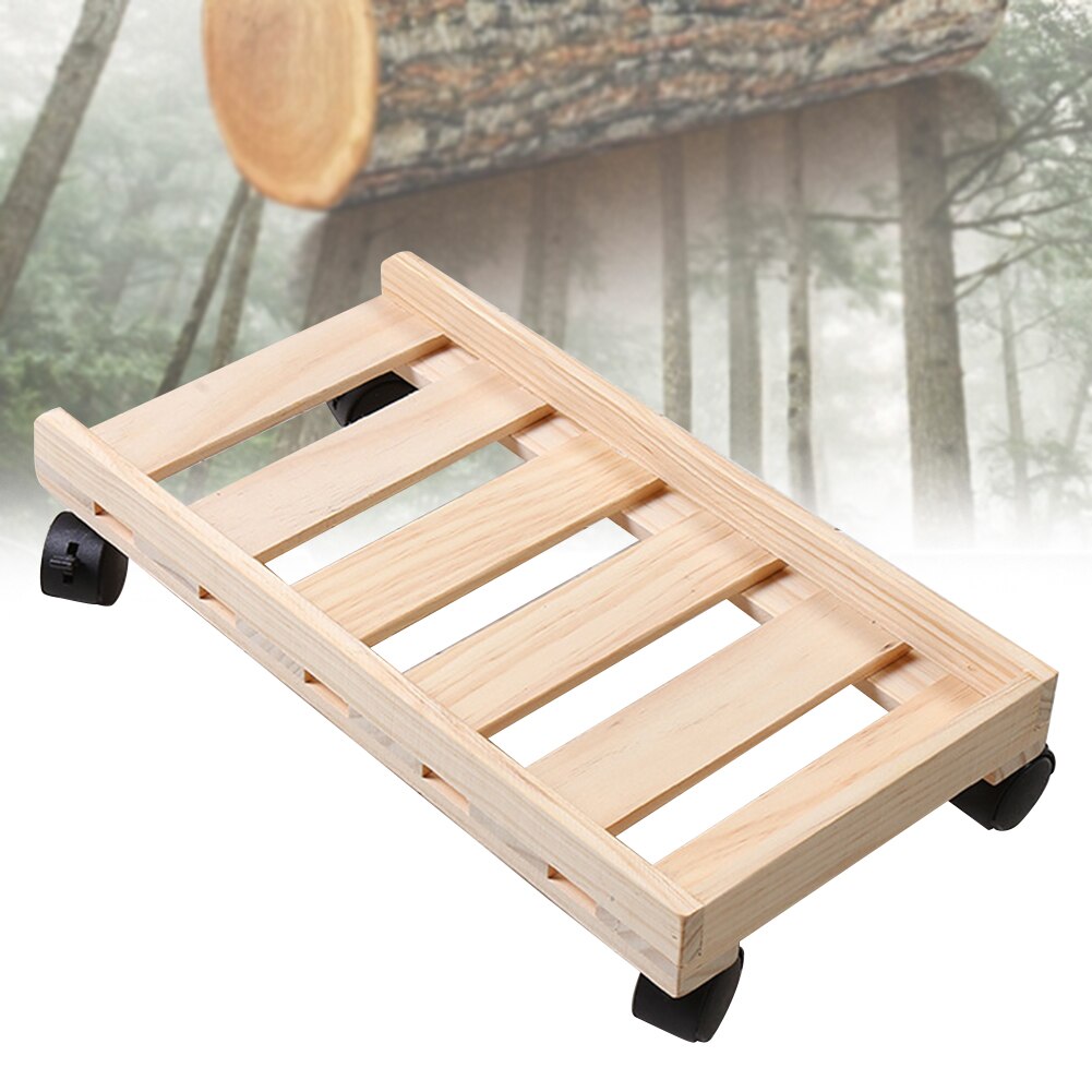 Computer Case Holder Heat Dissipation PC Moving Desktop Rolling Wheels Office CPU Stand Wooden Adjustable Caster Tower Tray